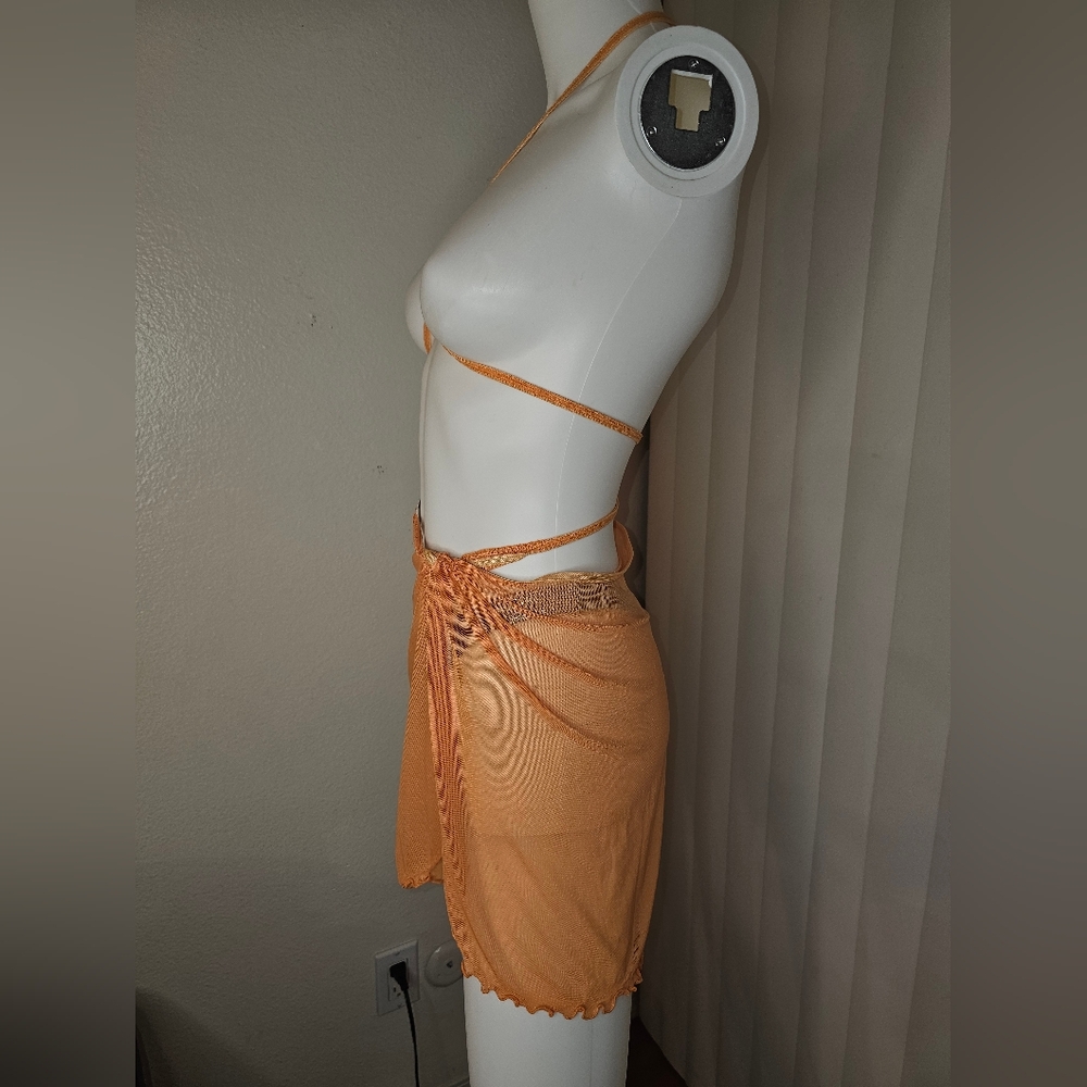 NOT AVAILABLE NWT Jessics Simpson SARONG WRAP SKIRT Cover Up Size S/M - Picture 9 of 16